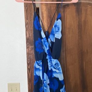 Lulu’s Blue Floral Dress XS